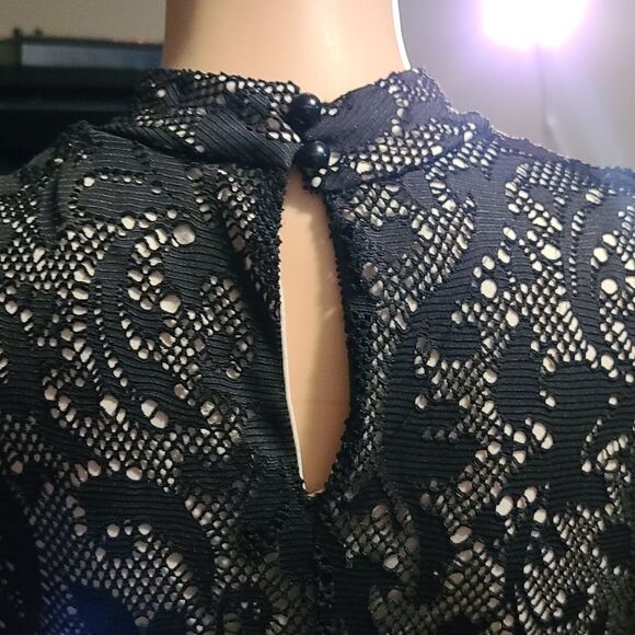 Bailey blue black lace sleeveless dress - Picture 8 of 8